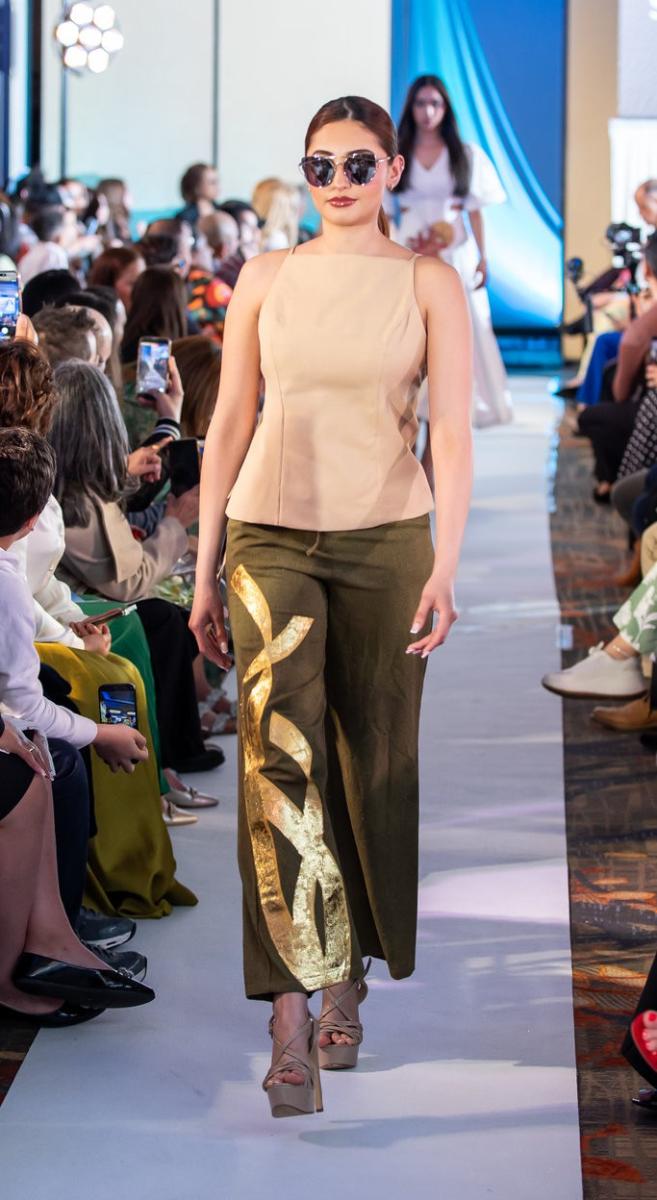 Hand-Painted Linen Pants